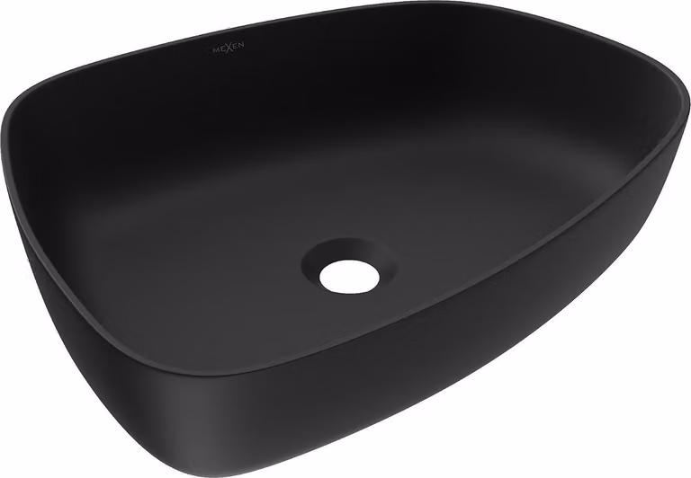 Mexen Ono lavabo da appoggio in conglomerato 51 x 39 cm, nero - 23045171