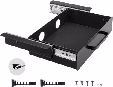 VEVOR Cassetto Estraibile Sotto Scrivania 330,2 mm, Cassetto Montato Sotto Scrivania, Organizer Nascosto per Riporre gli Oggetti, Cassetto Portapenne Sotto Tavolo Singolo Livello 385 x 230 x 76 mm