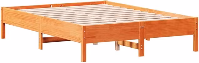 Letto matrimoniale | Letto per adulti | Letto senza Materasso Marrone Cera 140x190 cm in Legno di Pino