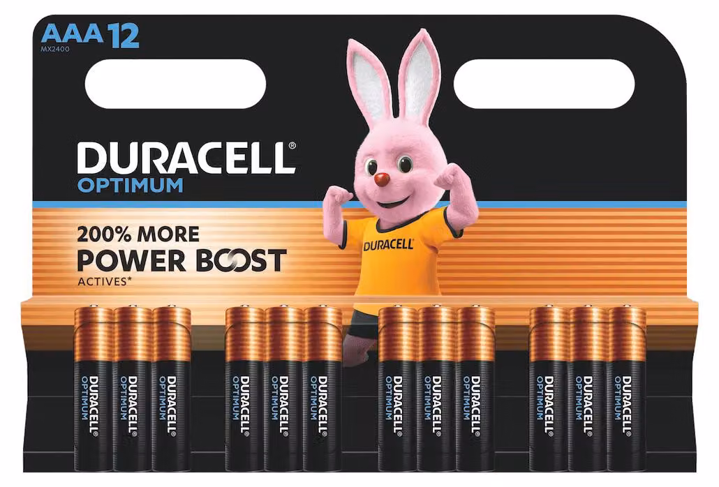 Duracell MN2400, batterie AAA Micro Optimum, confezione da 12