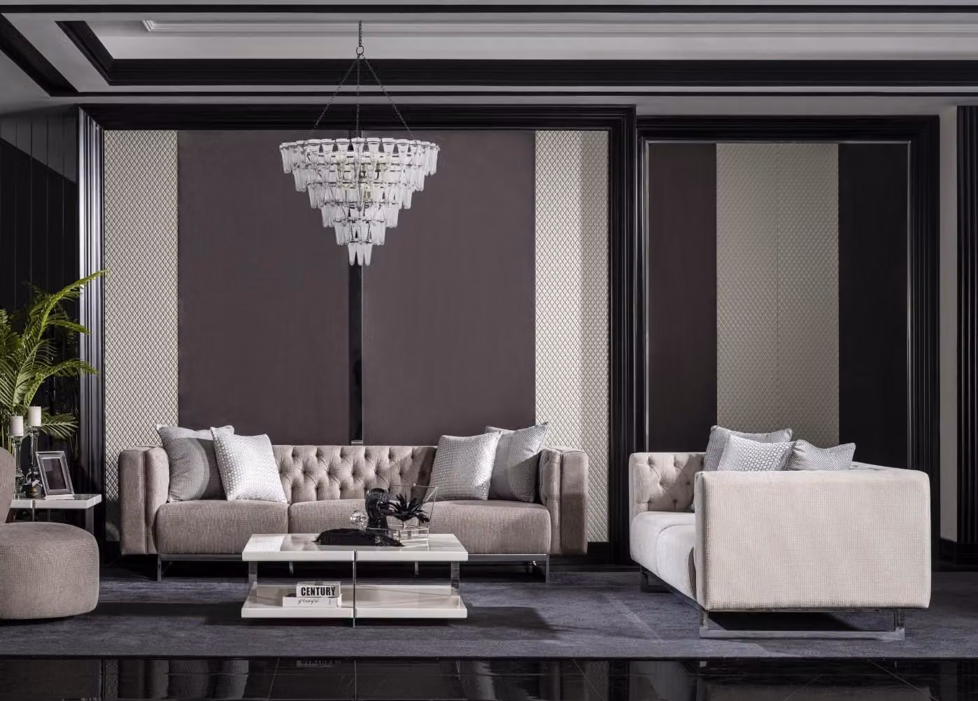 Sofagarnitur 4 3 Sitzer Set Design Sofa Polster Couchen Couch Modern