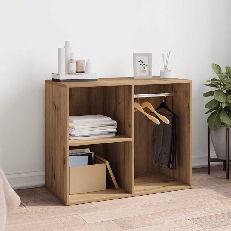 Armadietto per cosmetici da bagno moderno vidaXL in legno color rovere, sospeso a parete, L: 80 cm, P: 40 cm, H: 65 cm