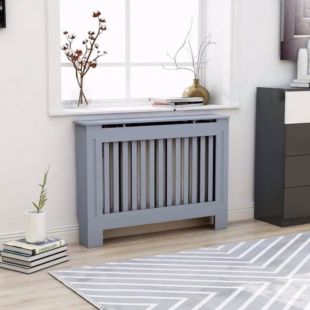 The Living Store Rivestimento per radiatori antracite 112x19x81,5 cm MDF