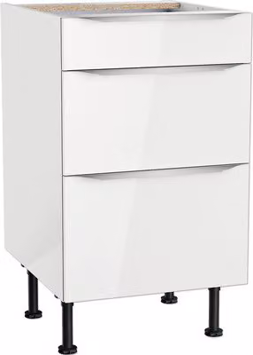Cassettiera Optifit Arvid986 LxPxH 50 x 58,4 x 87 cm bianco lucido smontata KFAV U536-8E+