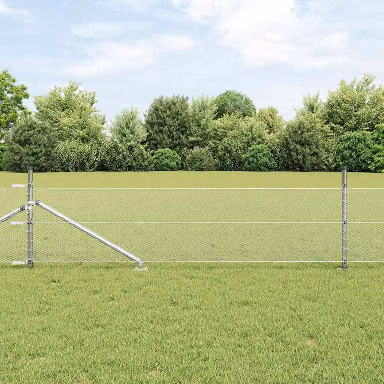 Maison Exclusive - Palo della recinzione Argento 10 x 0,5 m (rete da 13 mm)