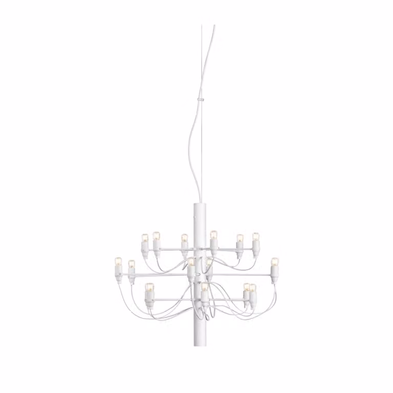 Flos - 2097/18 (clear bulbs) - Lampada a sospensione - Bianco Opaco