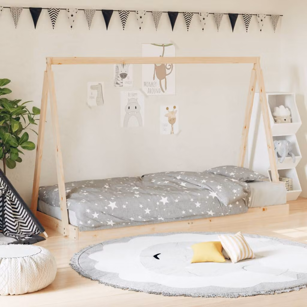 vidaXL Giroletto per Bambini in Legno Massello di Pino, L/P: 200 x 90 cm