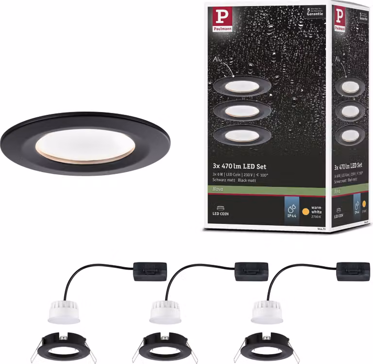 Paulmann Luce da incasso LED Nova basic set rigido