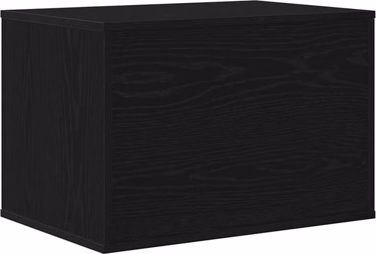 Lettiera per gatti in rovere nero 60x40x40 cm in legno ingegnerizzato