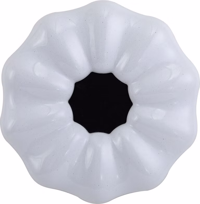 Plafond decorativo a soffitto per soggiorno camera da letto fiore bianco e nero rotondo Ø48cm colore neutro LED 48W SONIA Italux