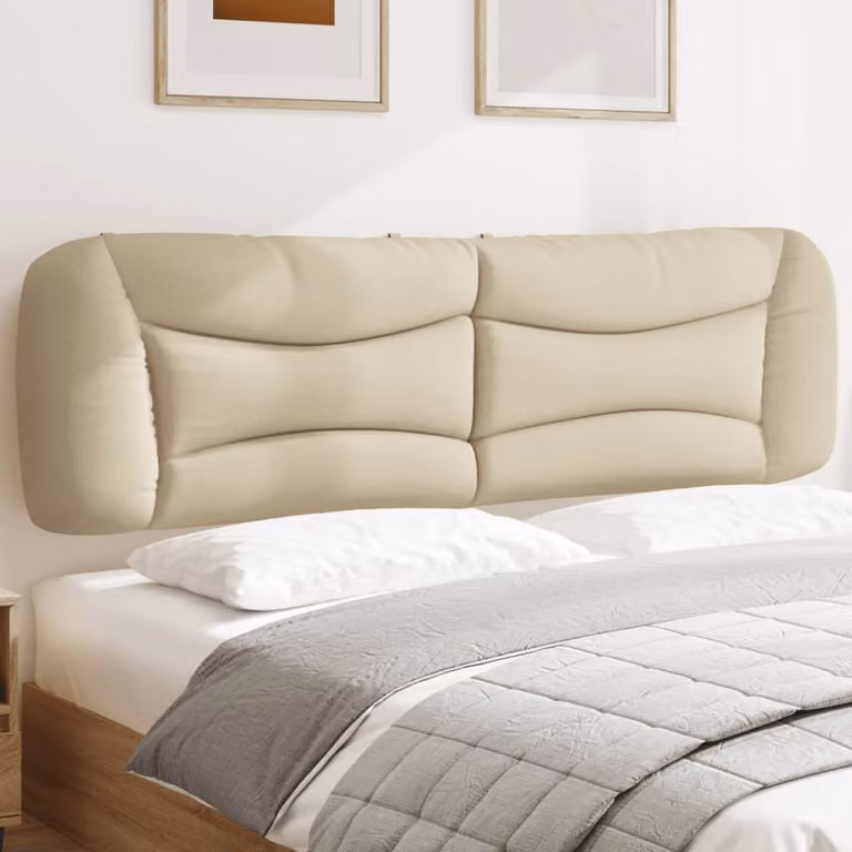 Cuscino Testiera vidaXL Hvar in Tessuto Beige, L: 180 cm