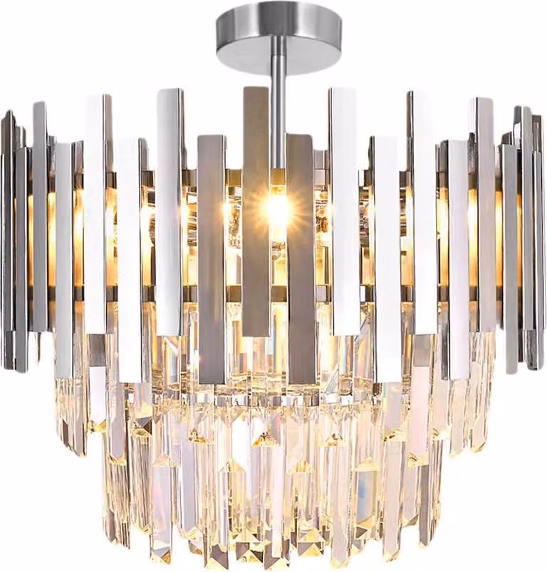 Lampadario ASPEN cromato 6xE14x40W cristallo, dimensioni: 45x45x45 cm, IP20 Milagro