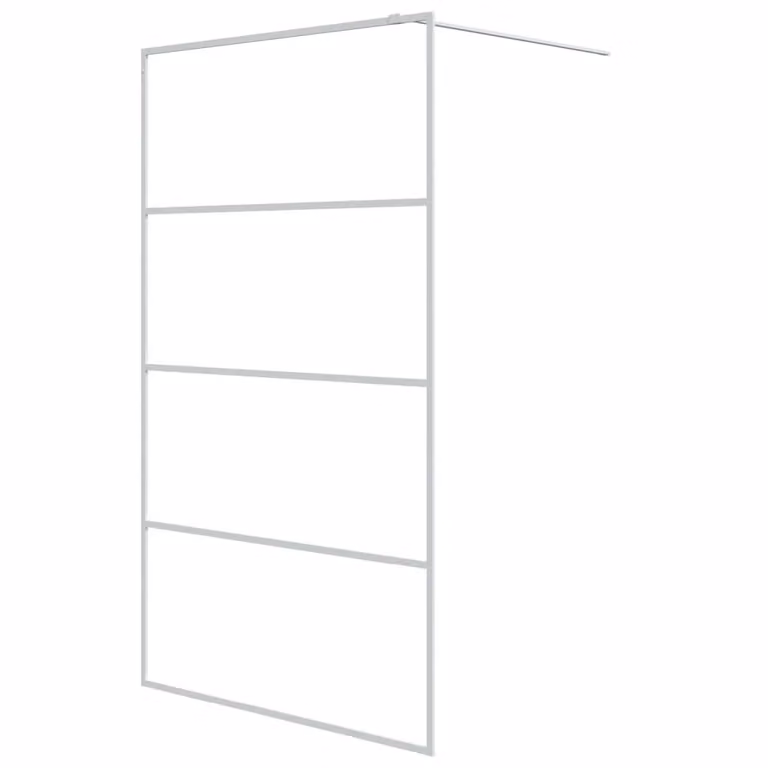 Parete Doccia Walk in Bianca 115x195 cm Vetro Trasparente ESG