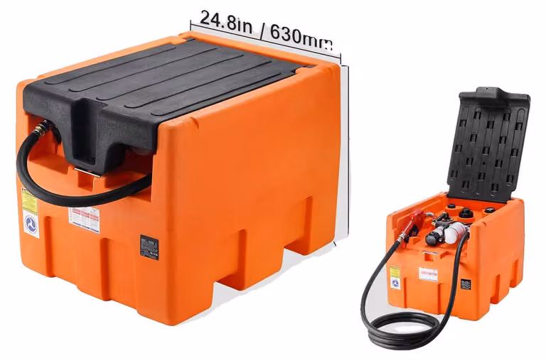 Serbatoio di trasferimento carburante, pompa elettrica da 12V, alta portata, 48 galloni