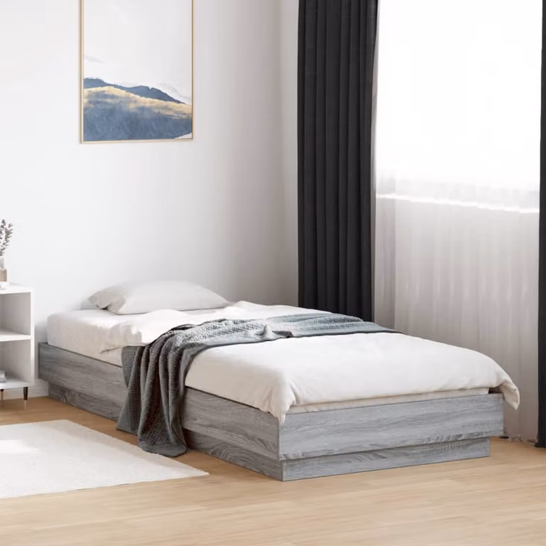 vidaXL Giroletto in Legno Multistrato Grigio Sonoma L/P: 90 x 200 cm