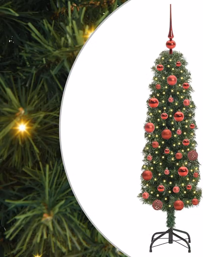 Albero di Natale artificiale con 150 LED Verde 150 cm