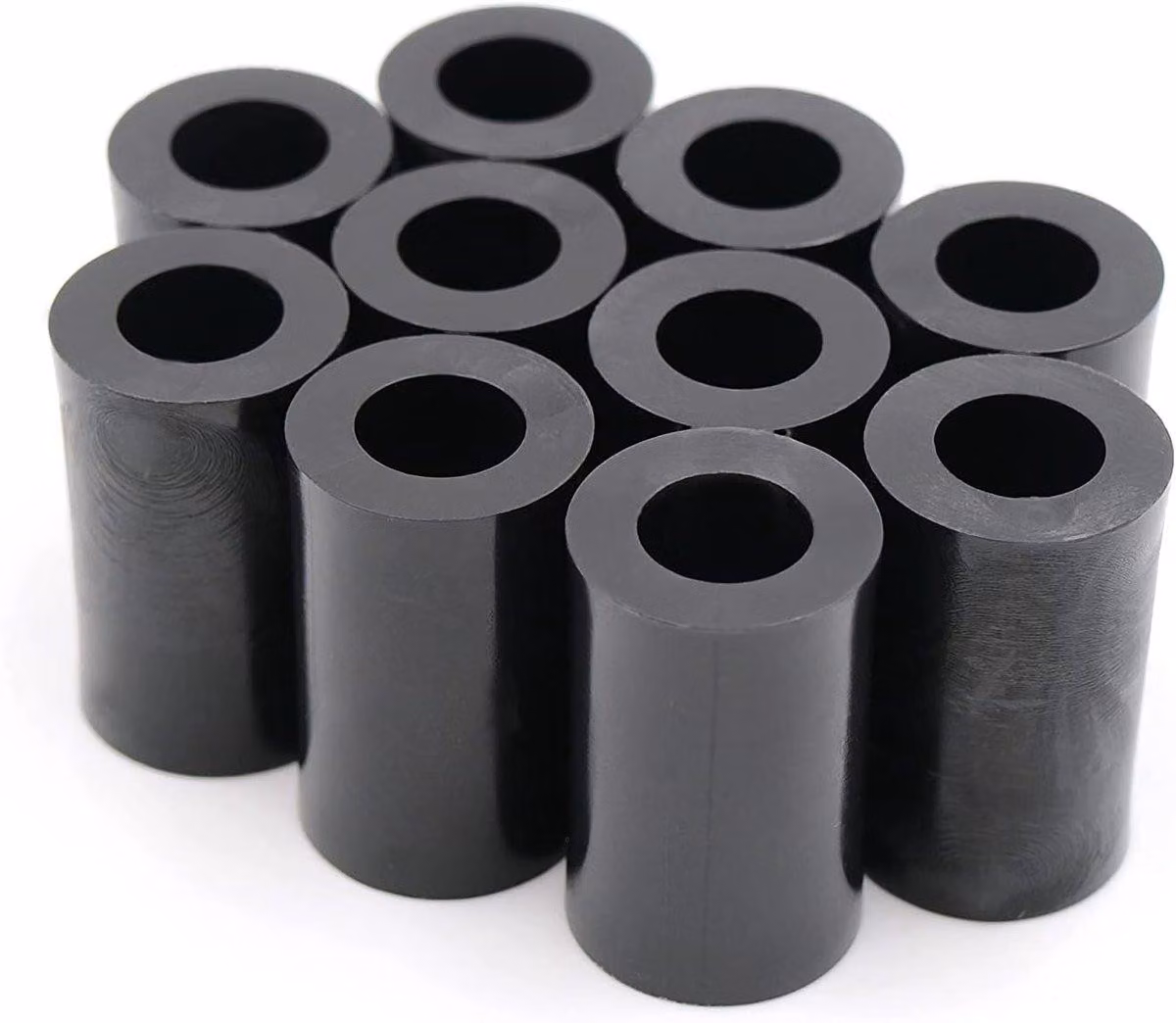 10 distanziatori a forma di anello, spessore 24 mm, diametro 15/8,2 mm, filettatura M8, in polietilene ad alta densità, per creare spazi tra i componenti