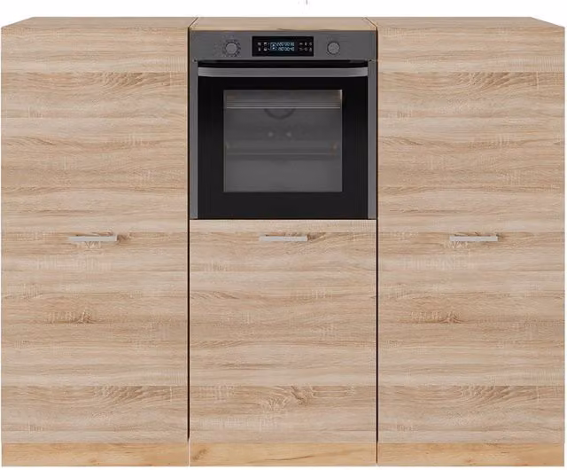 Cucina componibile moderna Vicco R-Line in rovere dorato, larghezza: 180 cm
