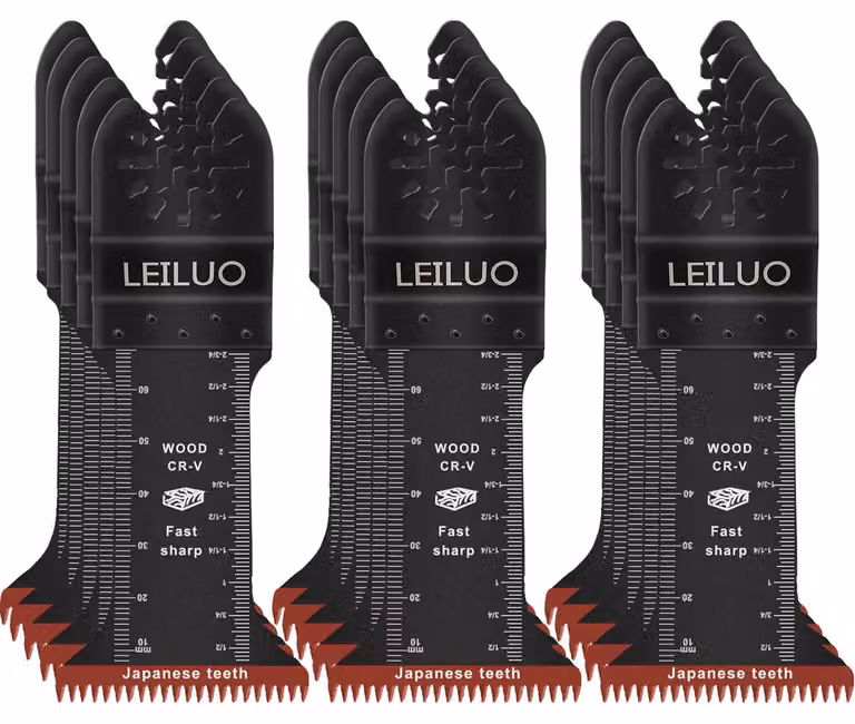 Set di 15 lame oscillanti extra lunghe per utensili multifunzione, con lame da 70 mm di produzione giapponese