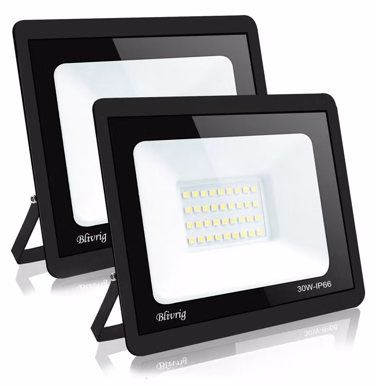 Fari a LED, 2x30W, luce bianca fredda, 6500K, grado di protezione IP66, 3000 lumen, per uso esterno