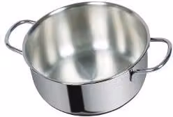 Casseruola in acciaio inox con 2 manici Dune Metalsomma colore argento Diametro: 24 cm