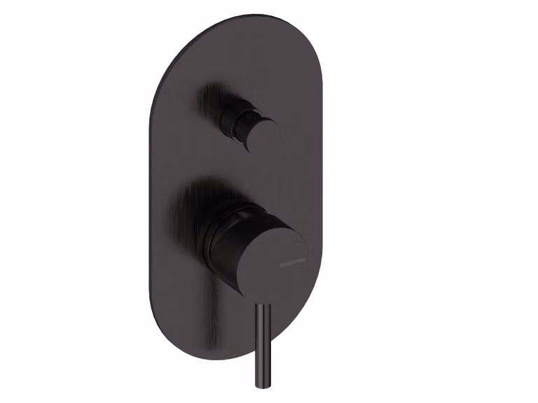 SANYCCES LOOP Miscelatore doccia a 2 vie da incasso con corpo da incasso, nero metallizzato