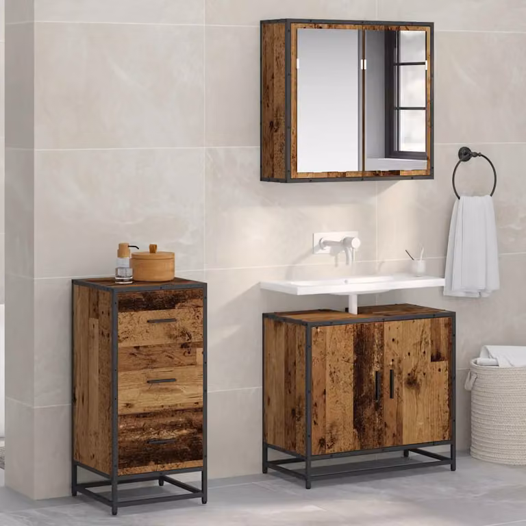 Credenza moderna vidaXL in legno color marrone L/P/H: 35,5 x 35 x 76 cm