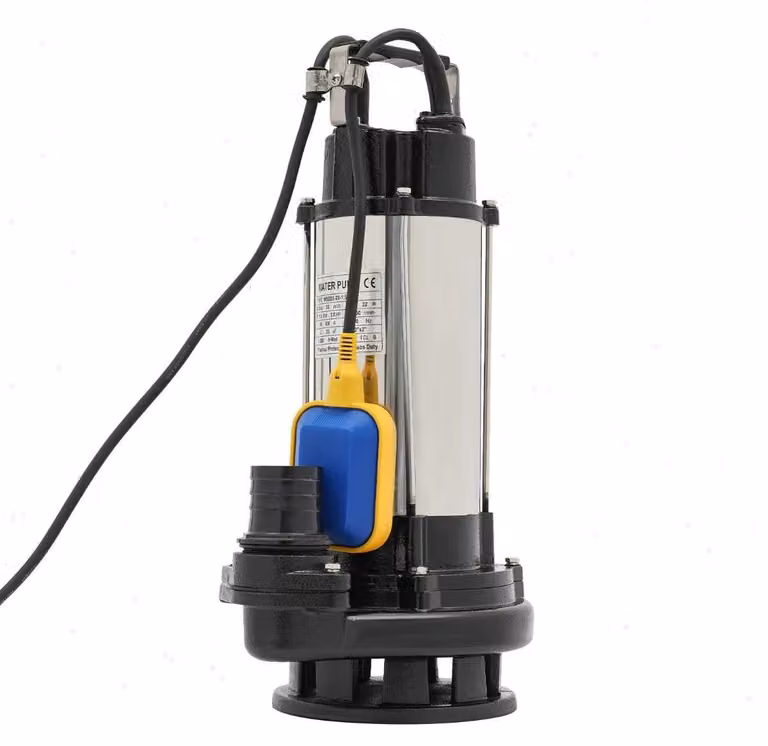 Pompa sommergibile per acque reflue - pompa per acque sporche - 1500 W - 36 m³/h - acciaio inossidabile - 2850 giri/min - 220 V - interruttore a galleggiante automatico - colore nero
