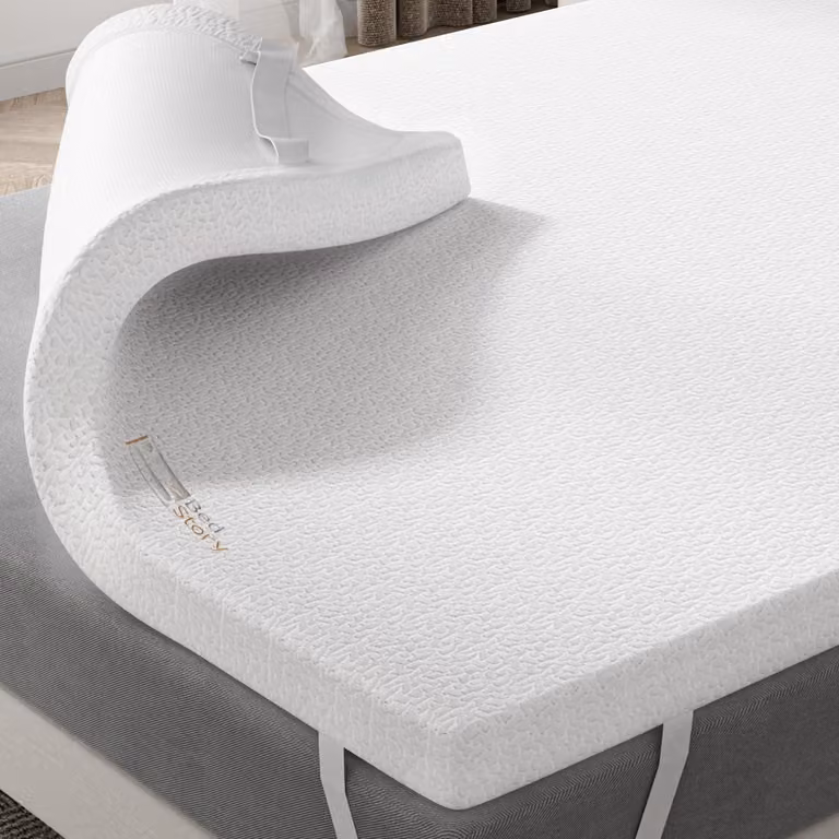Protezione per materasso, 6 cm di spessore, 135x190 cm, rimovibile e lavabile