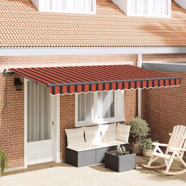 Tenda retrattile Arancione 350 x 200 cm Tessuto 3329664