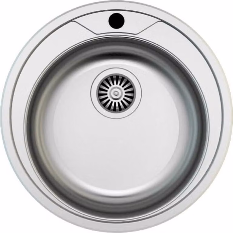 Lavello rotondo incasso per cucina SA02 inox diametro 51 cm