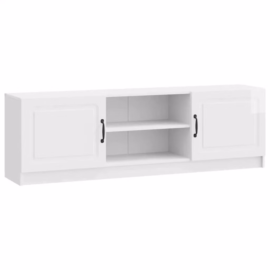 Mobile TV moderno vidaXL bianco lucido in legno MDF L: 150 cm, P: 31 cm, H: 47 cm – 2