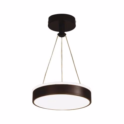 V-TAC Lampadario LED a Sospensione Circolare 12W in Metallo Colore Nero d: 240mm h: 500mm 4000K