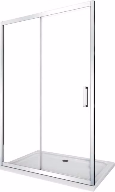 Porta Parete Doccia 135 cm 1 Anta Scorrevole in Cristallo Trasparente 6mm H190 Sailor