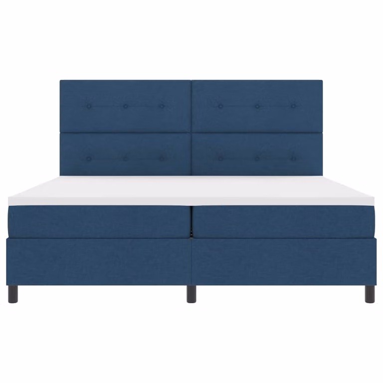 Letto a molle moderno vidaXL con strisce LED blu, porte USB e cassetti, L/P/H: 200 x 200 x 203 cm