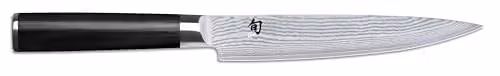 KAI Shun Classic coltello da carne giapponese 18 cm lunghezza lama - Coltello damasco 32 strati nucleo VG MAX - 61 (±1) HRC - Manico in legno di Pakka - Made in Japan - Coltello da arrosto forgiato