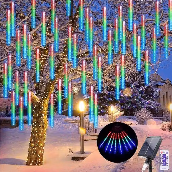 Set di luci per l'albero di Natale con 240 luci LED, 10 fili, lunghezza 30 cm, impermeabile, per decorazioni nuziali e natalizie
