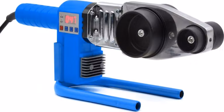 Saldatore per tubi Lcd 1500 W Per Pe, Pp e Pb, 16-63 Mm, Impostazione precisa della temperatura, Set di accessori e supporto inclusi
