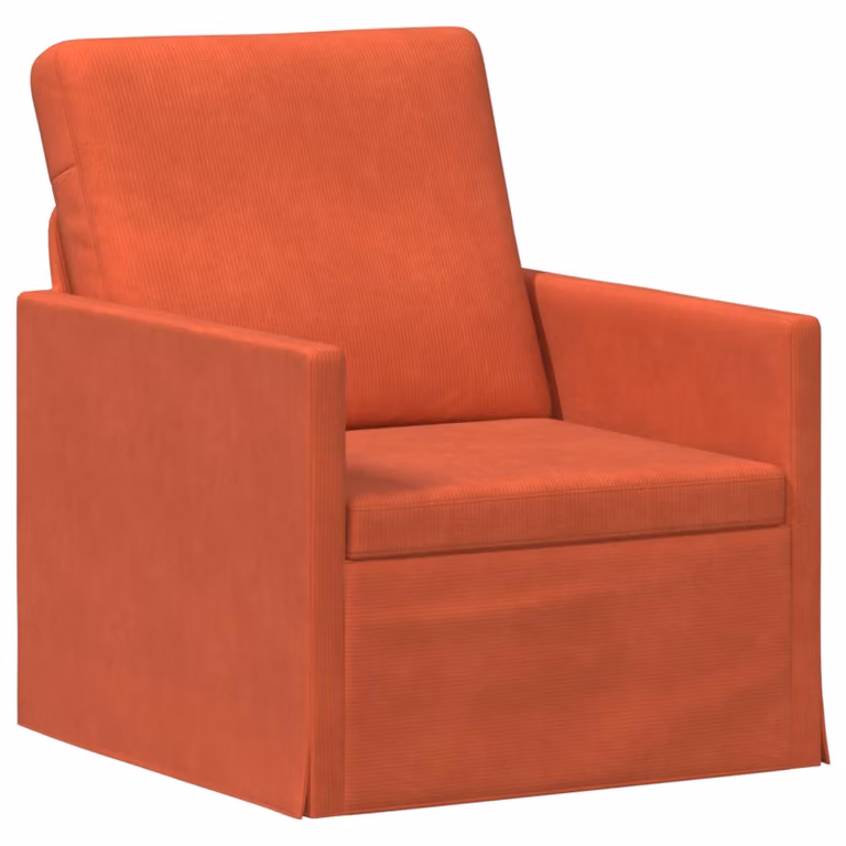 Divano Singolo Moderno vidaXL Rosso Arancio con Struttura Imbottita L: 70 cm, P: 81 cm, H: 82 cm