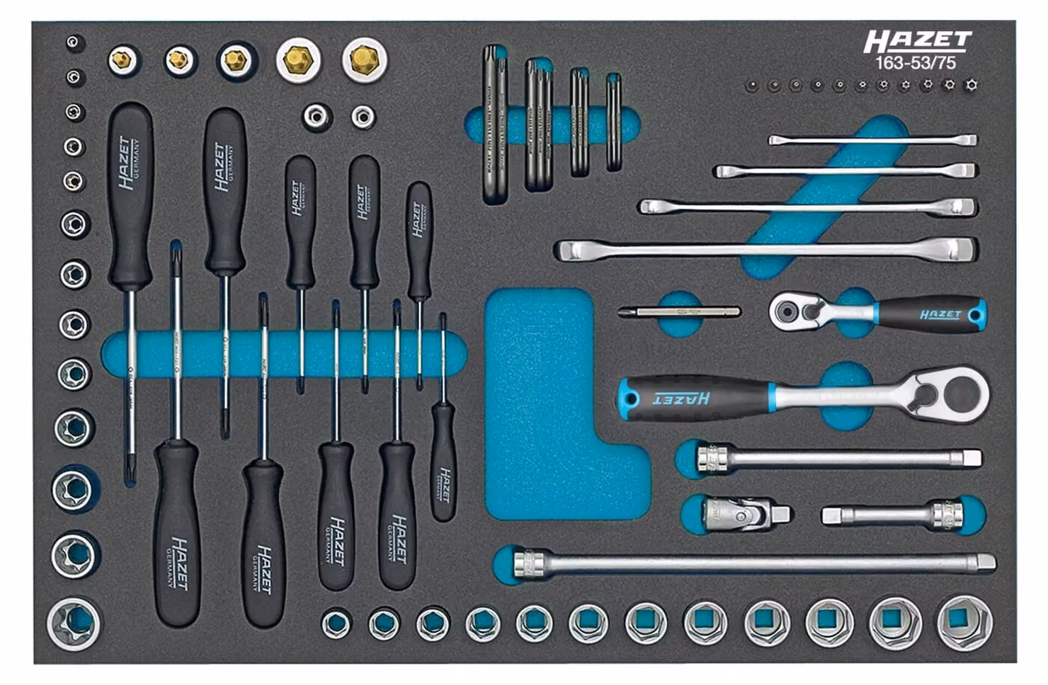 Hazet 163-53/75 Tool kit Trades person 75-piece