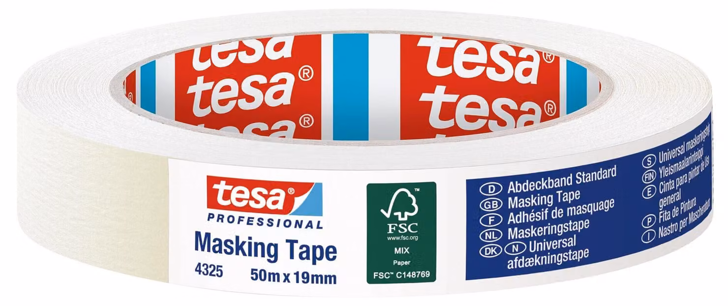 NASTRO PER MASCHERATURE PROFESSIONALE '4325' mm 19x50 mt