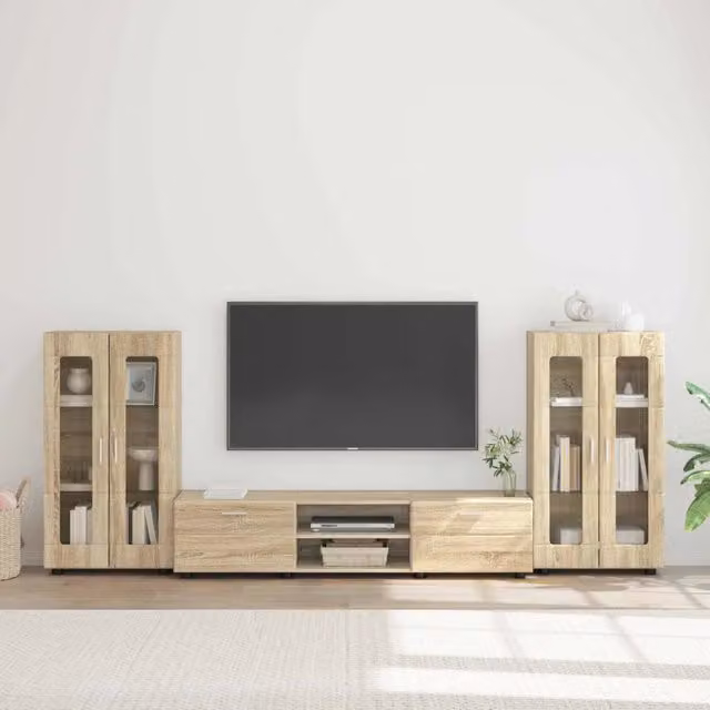 Set mobile TV FLORIN 3 pz Rovere Sonoma Legno ingegnerizzato 3397936
