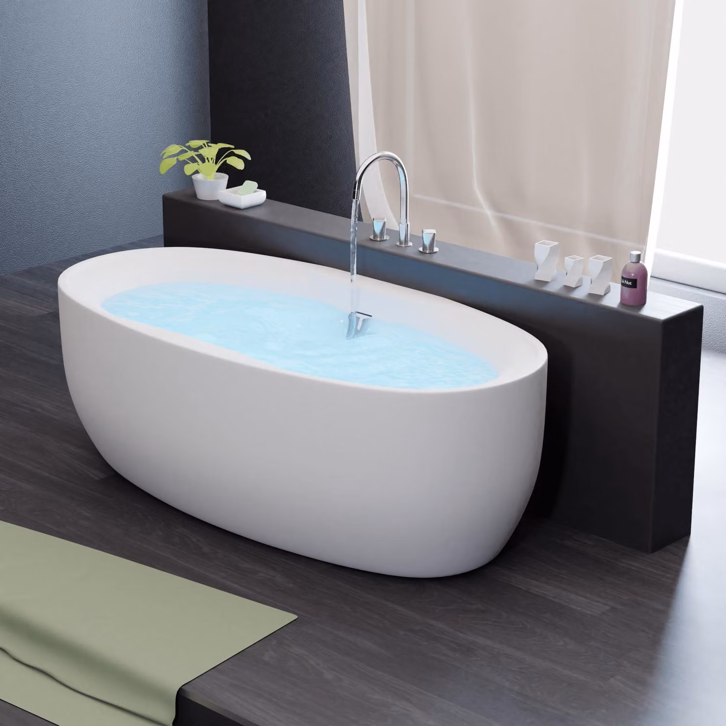 TroniTechnik Vasca da bagno freestanding in acrilico DOKOS