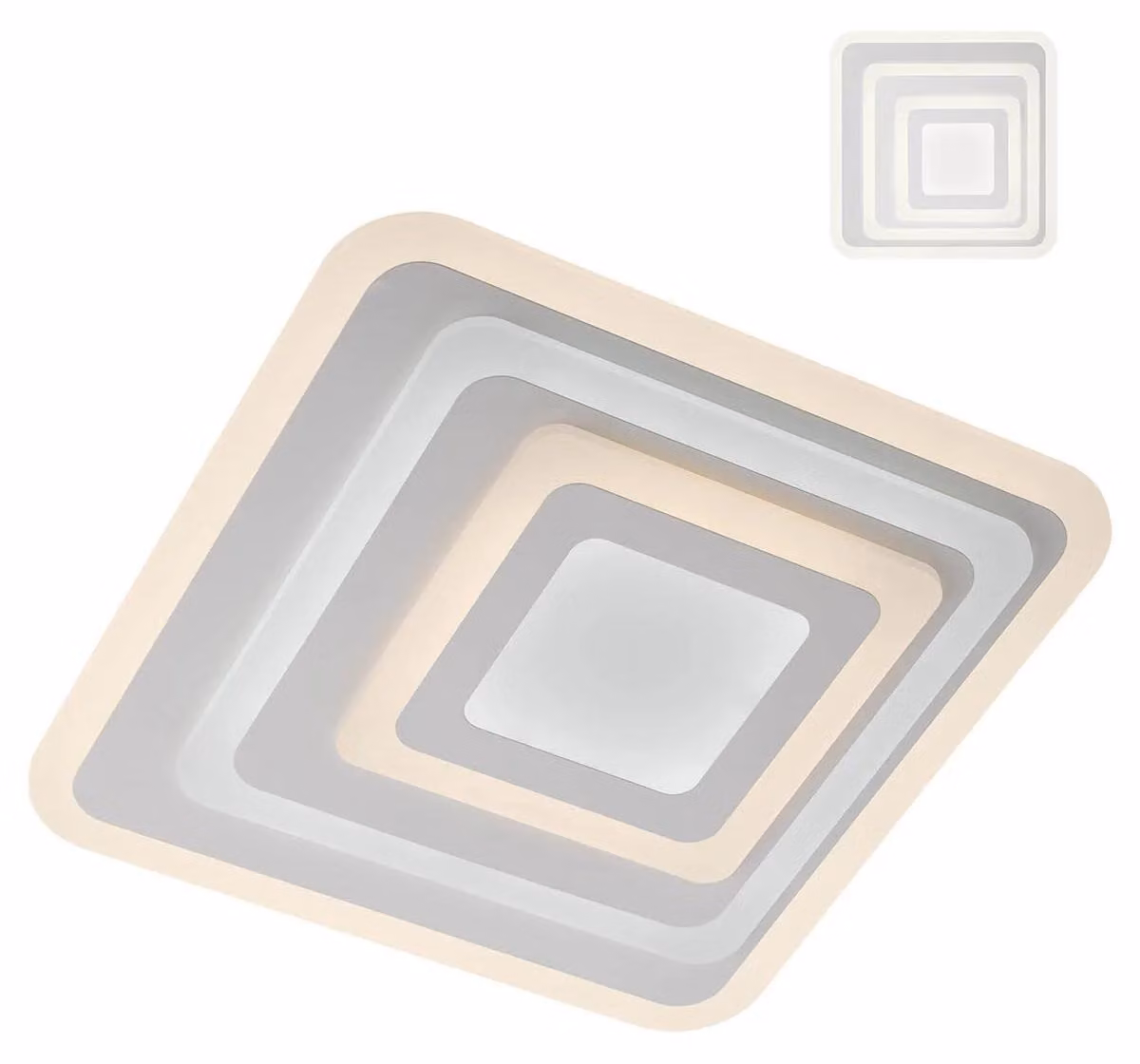 STRATOS PL SQ LED 82W, luce bianca regolabile da 3000K a 6000K, modello quadrato