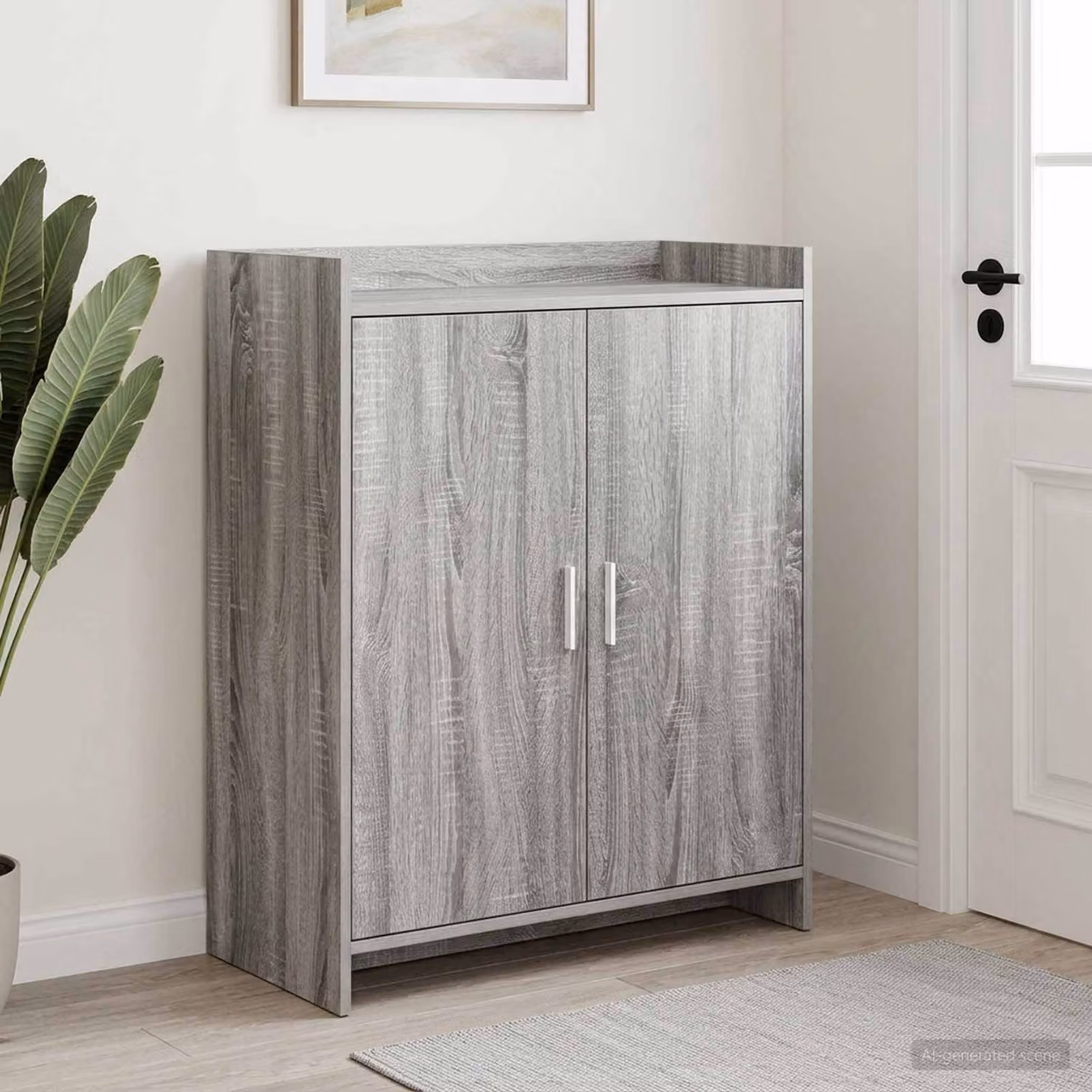 Mobile porta scarpe vidaXL moderno grigio L: 73,5 cm, P: 36 cm, H: 92 cm