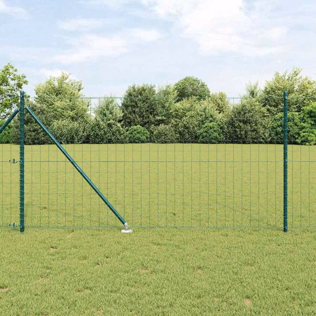 Maison Exclusive - Recinzione con Posto Verde 1 x 10 m Acciaio e PVC
