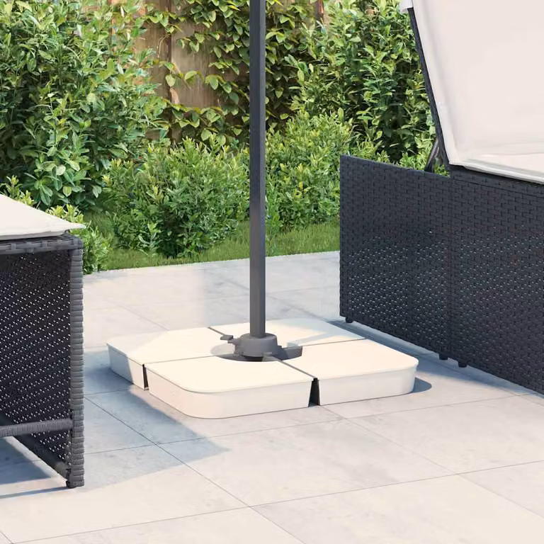 vidaXL Set Base per Ombrellone 4 pz con Supporto a Croce 100 kg PP