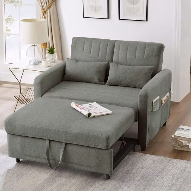 Sofabett con schlaffunktion - Zephmum - Zweisitzer-Klappsofa, design estraibile, schiuma, tre livelli regolabili