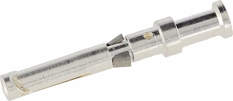 Connettore a crimpare HARTING D, connettore femmina (F), sezione 0,75 mm², AWG18, argento, 1 pezzo. Materiale: lega di rame. Quantità: 1 pezzo