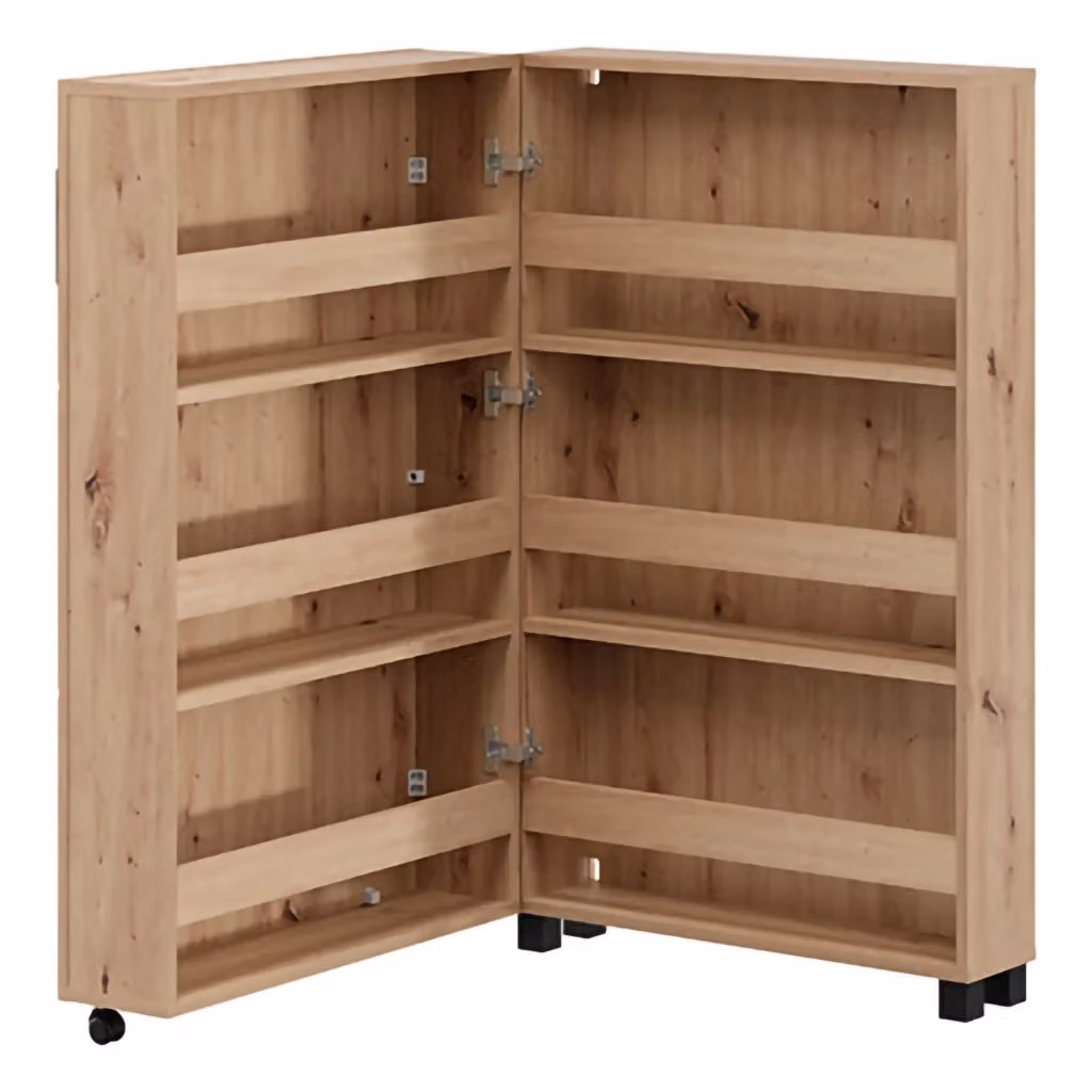 Scarpiera Moderna DMORA Porvoo in Rovere Marrone con 6 Ripiani L: 68 cm, P: 33 cm, H: 113 cm – 2